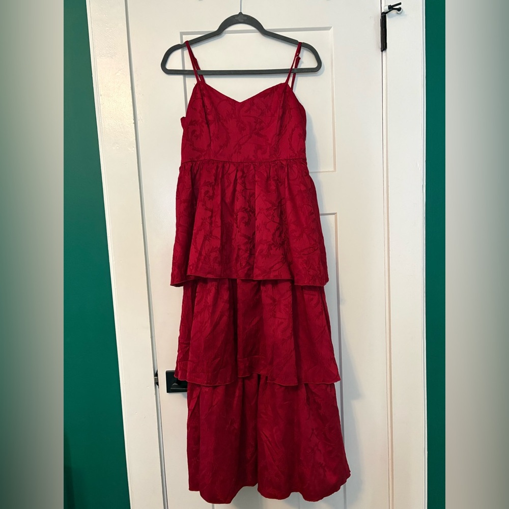Baltic Born Scarlet Tiered Midi Dress